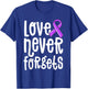 Love Never Forgets Memories Matter Alzheimer Shirt End ALZ T-Shirt - T-Shirt | Royal