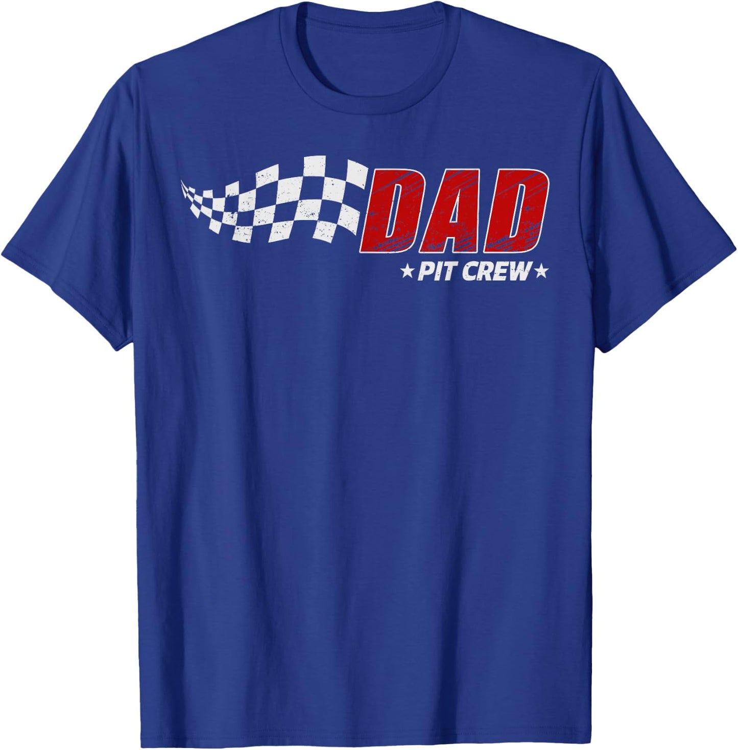 Dad Pit Crew Race Car Birthday Family Matching Pit Crew T-Shirt - T-Shirt | Royal