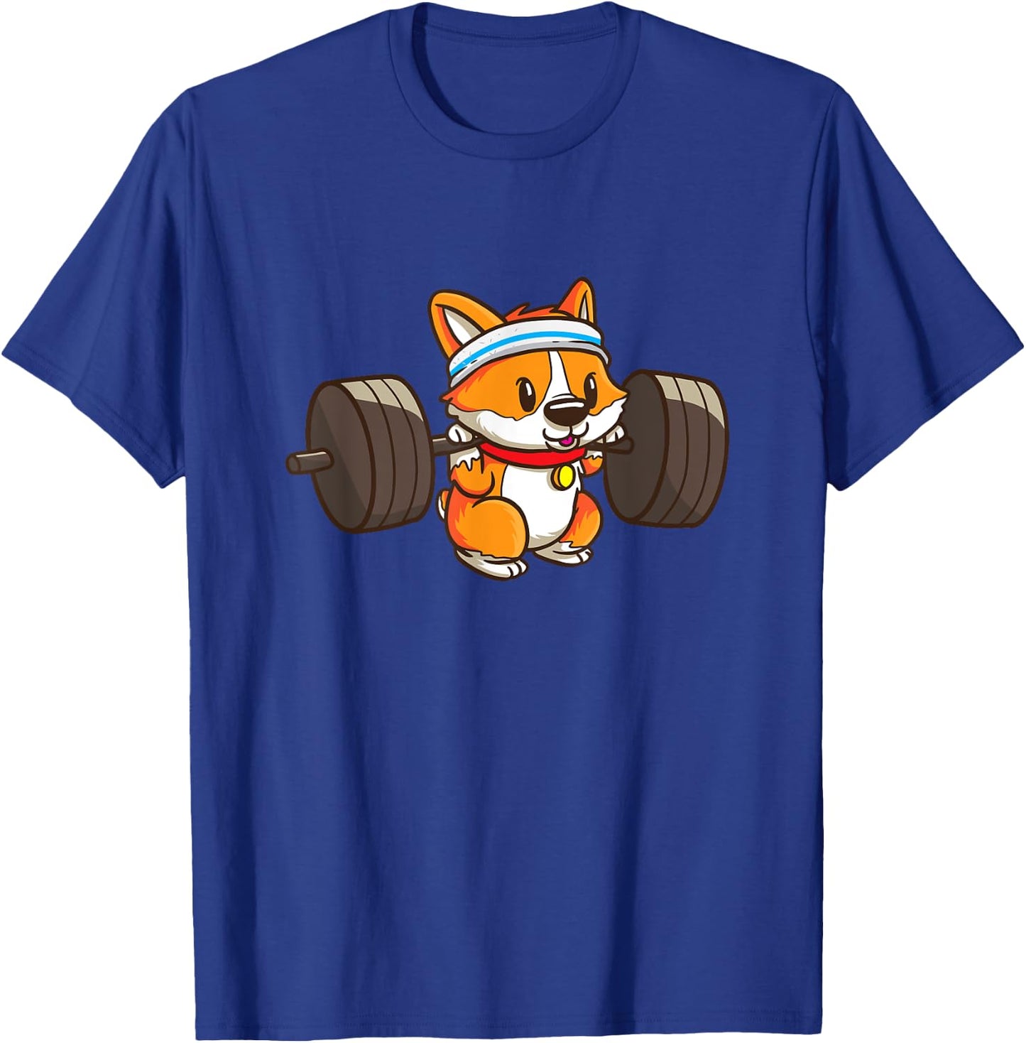 Cute Corgi Weightlifting Dog Lover Girls T-Shirt - T-Shirt | Royal