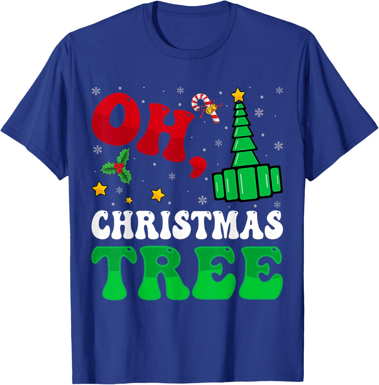 Oh Christmas Tree Xmas Lights RT Respiratory Therapist T-Shirt - T-Shirt | Royal