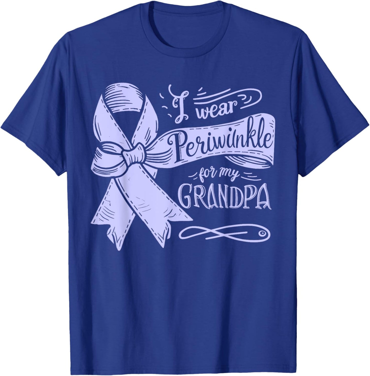 I Wear Periwinkle For My Grandpa Esophageal Cancer Awareness T-Shirt - T-Shirt | Royal
