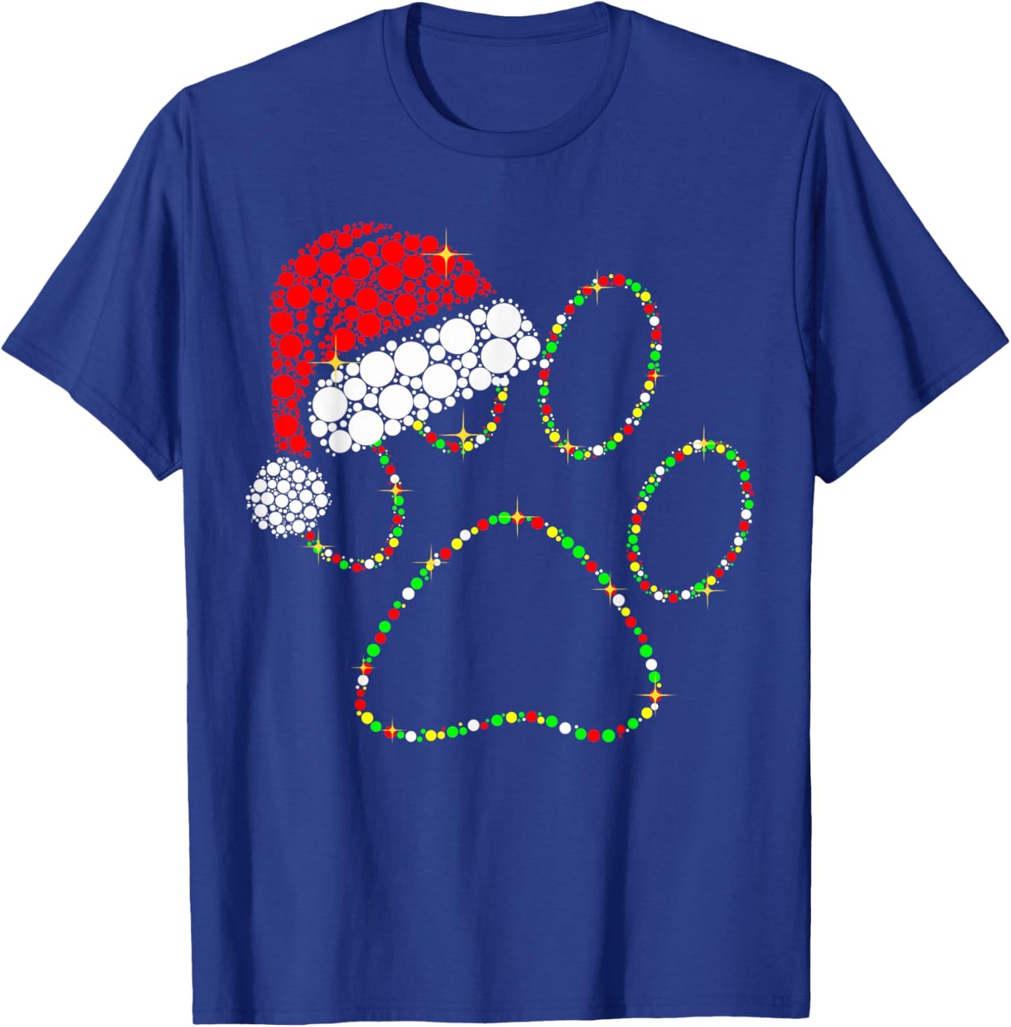 Santa Claus Dog Paw Xmas Decorations Merry Christmas Pajama T-Shirt - T-Shirt | Royal