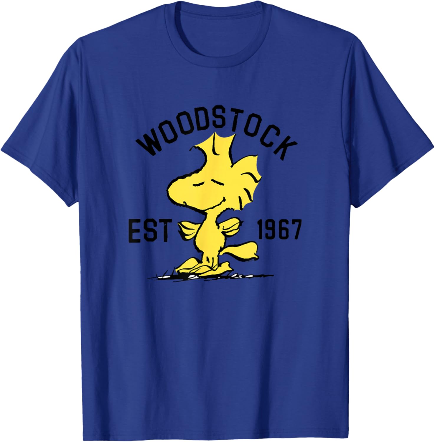 Peanuts Woodstock Graphic , Yellow, , Short Sleeve, Cotton 100%, Small T-Shirt - T-Shirt | Royal
