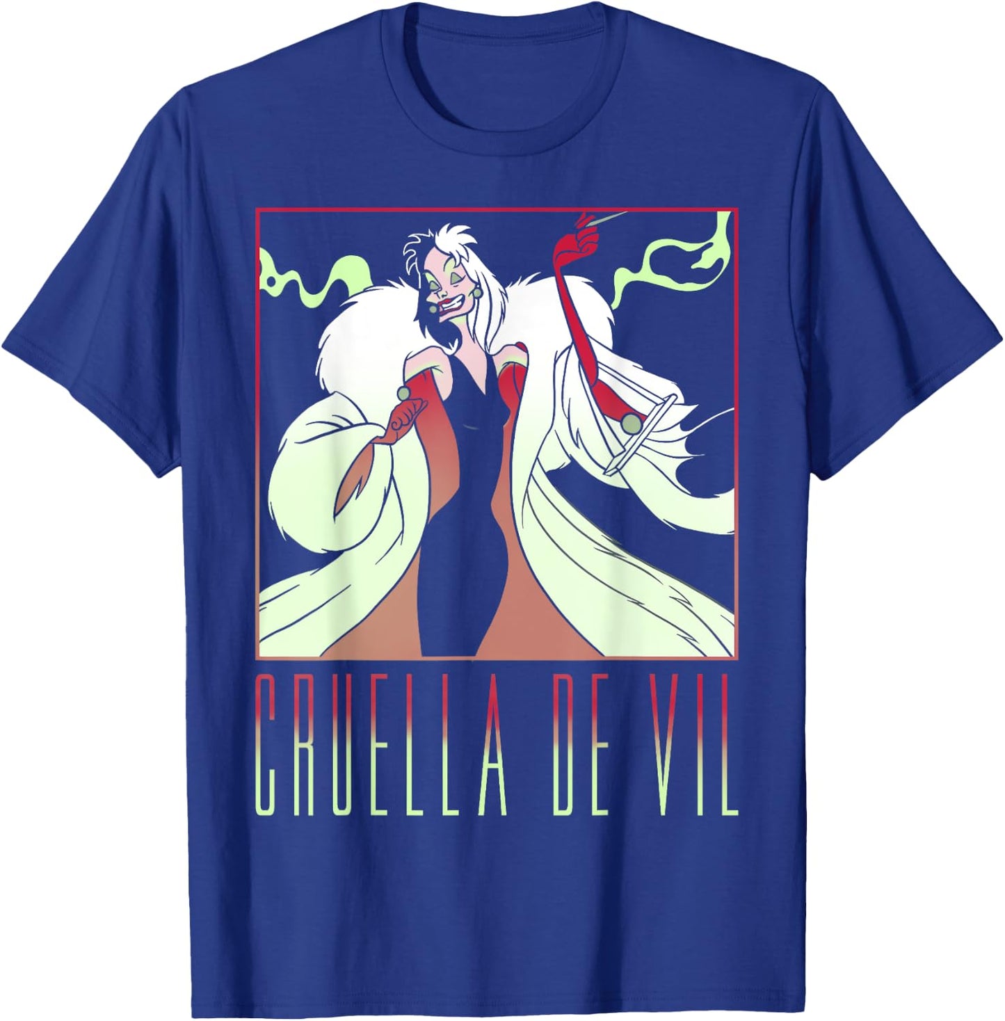 Disney 101 Dalmatians Cruella De Vil Portrait Box Up T-Shirt - T-Shirt | Royal