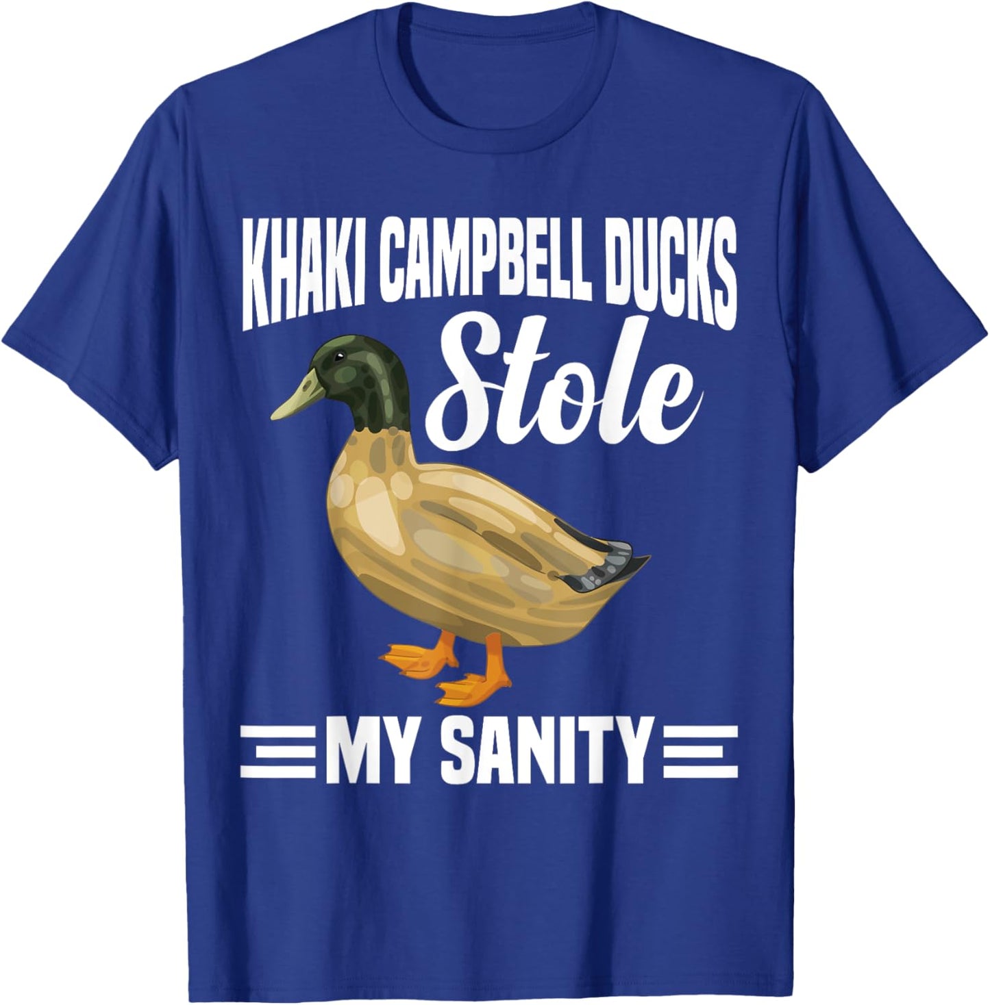 Khaki Duck Lover Campbell Duck Necklace Toys Khaki Ducks T-Shirt - T-Shirt | Royal