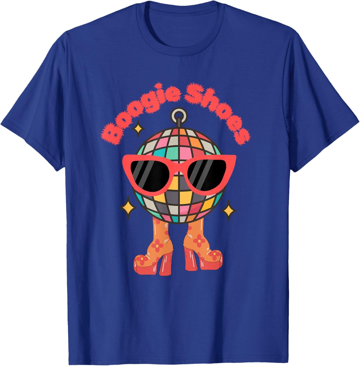 Retro 70s 80s Disco Party Apparel Boogie Shoes Disco Boots T-Shirt - T-Shirt | Royal
