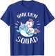 Unicorn Squad - Funny Narwhal & Unicorn Novelty Gift T-Shirt - T-Shirt | Royal