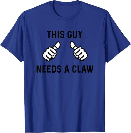 This Guy Needs A Hard Seltzer Funny Bar Crawl Summer Claw T-Shirt - T-Shirt | Royal