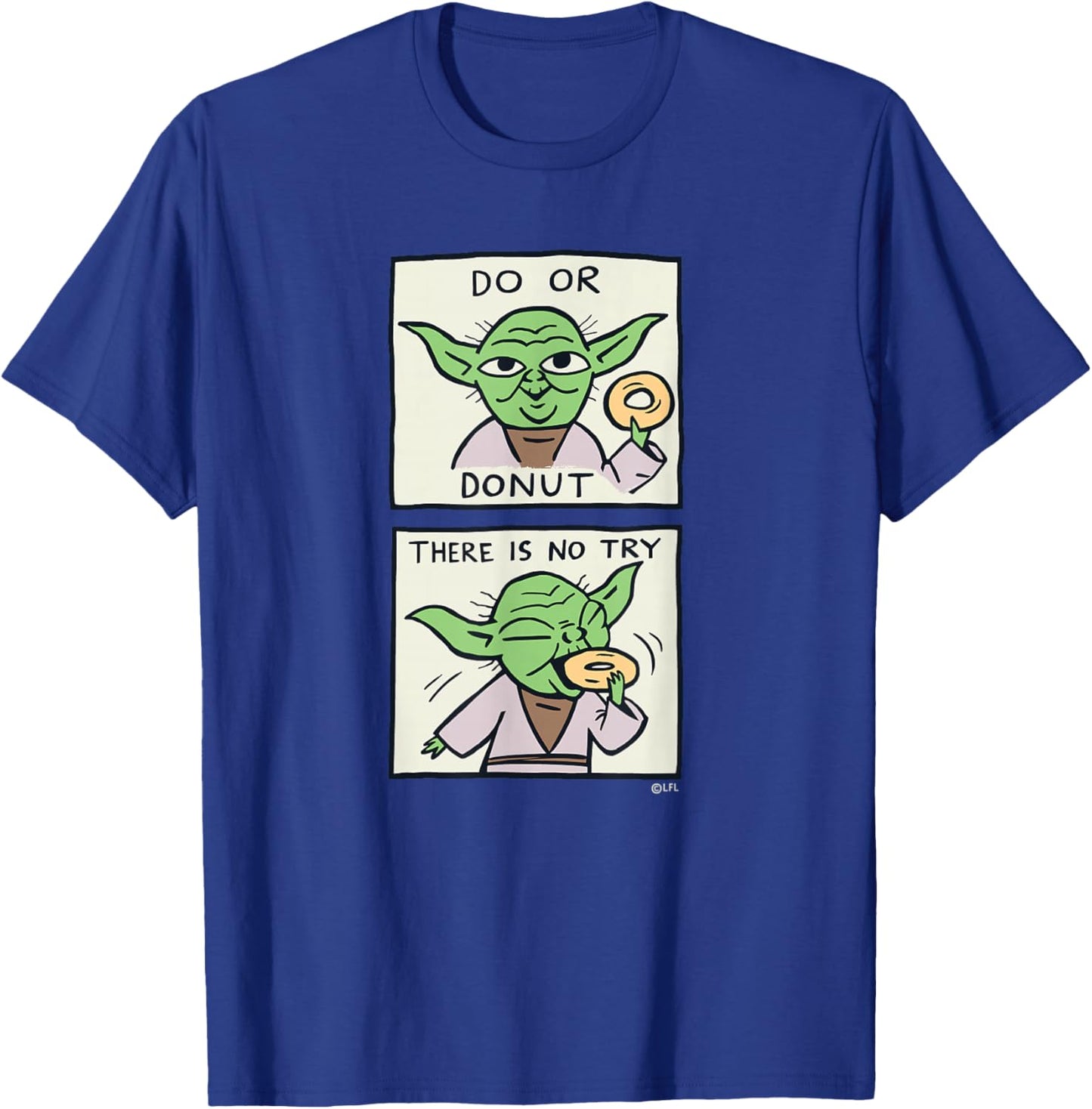 Star Wars Yoda Do or Donut There is No Try Funny T-Shirt - T-Shirt | Royal