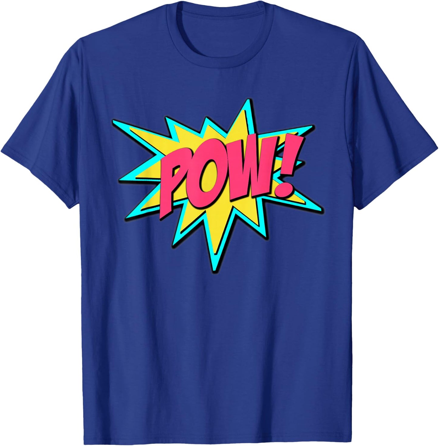 Pow! Retro Comic Book Art Superhero T-Shirt - T-Shirt | Royal
