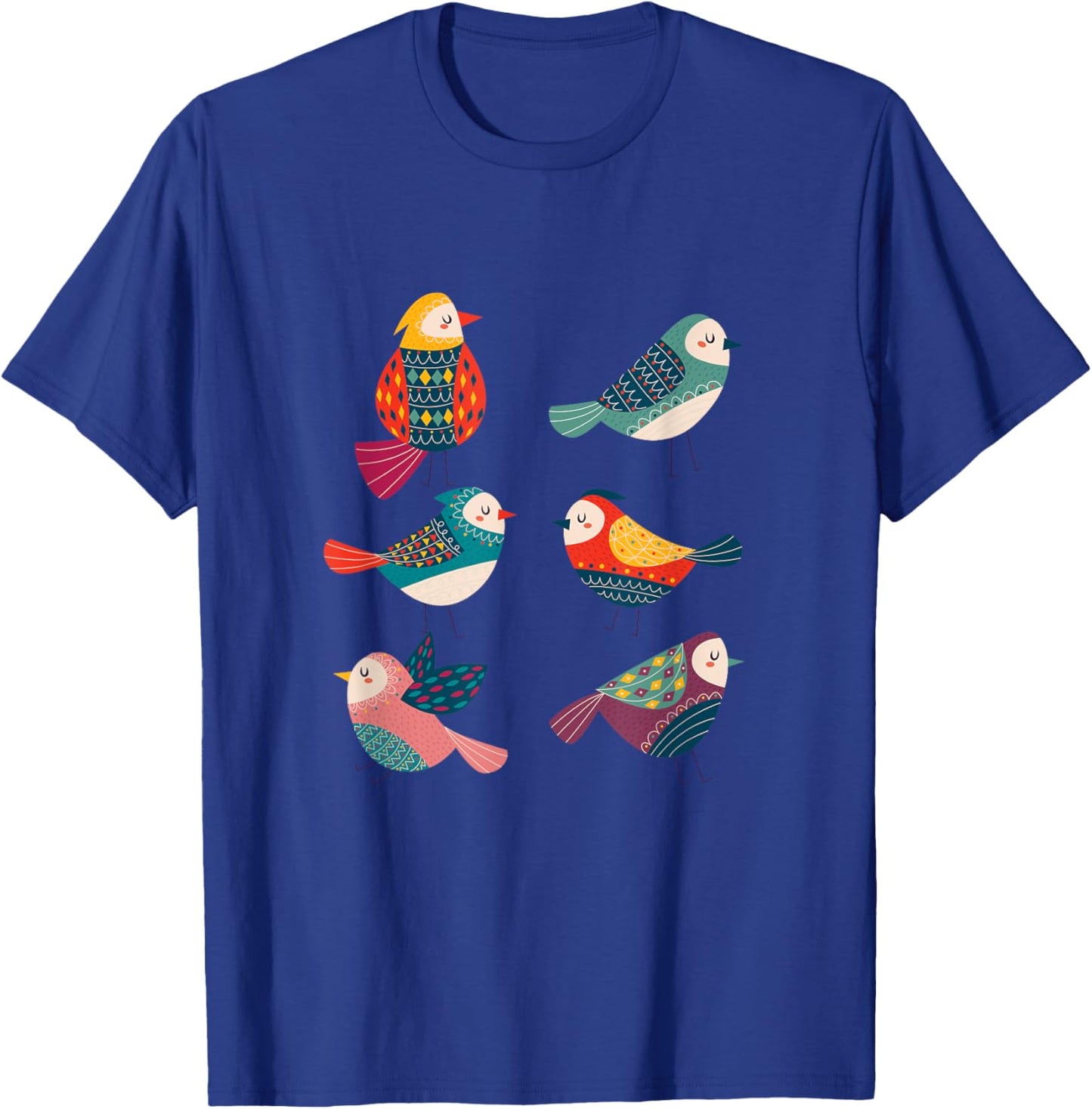 Retro Birds Bird Watching Bird Keeping Bird Lovers T-Shirt - T-Shirt | Royal