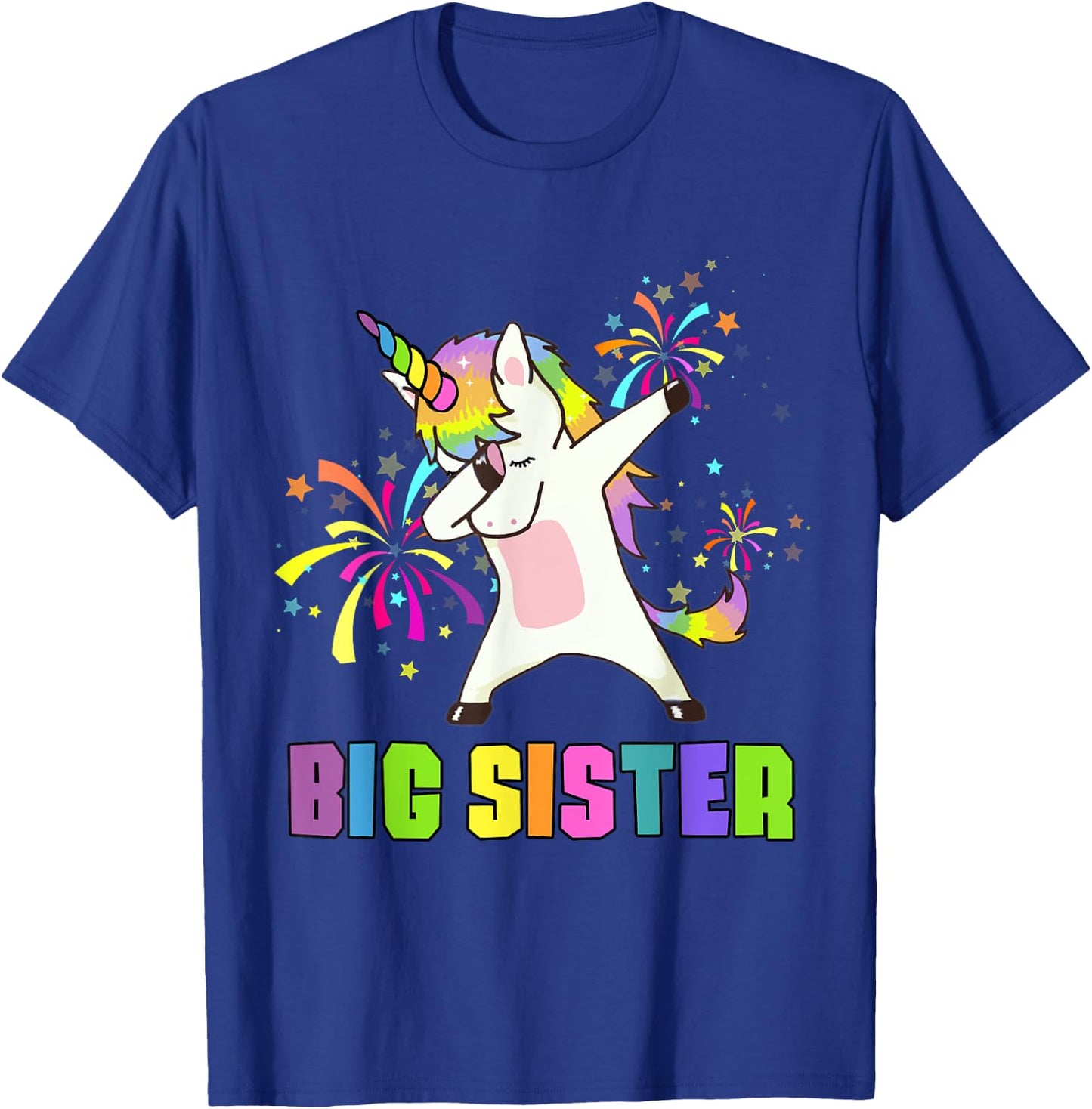 Big Sister Unicorn Dab Dance T-Shirt - T-Shirt | Royal