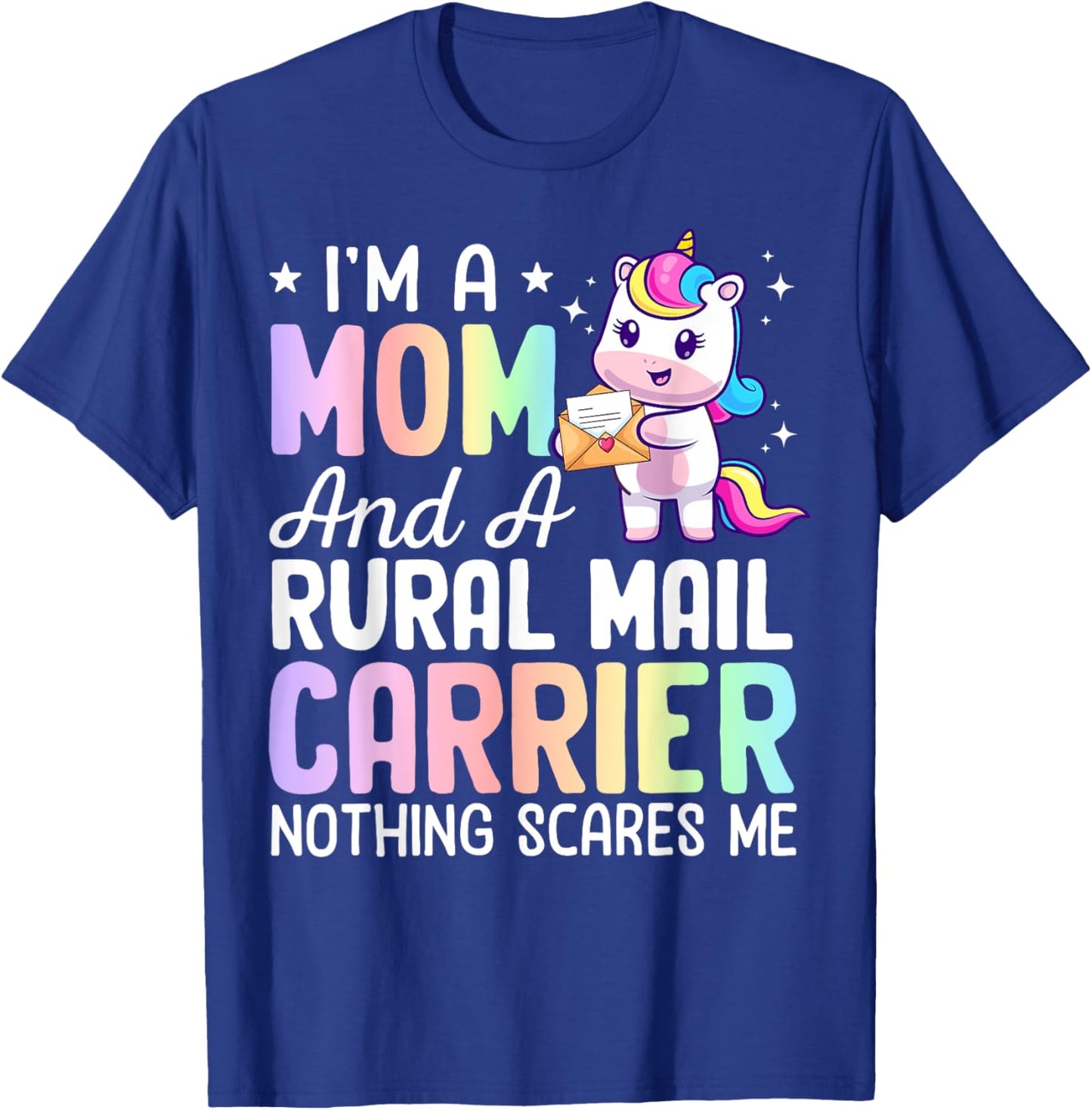 Mom And A Rural Mail Carrier Rural Carrier Postal Service T-Shirt - T-Shirt | Royal