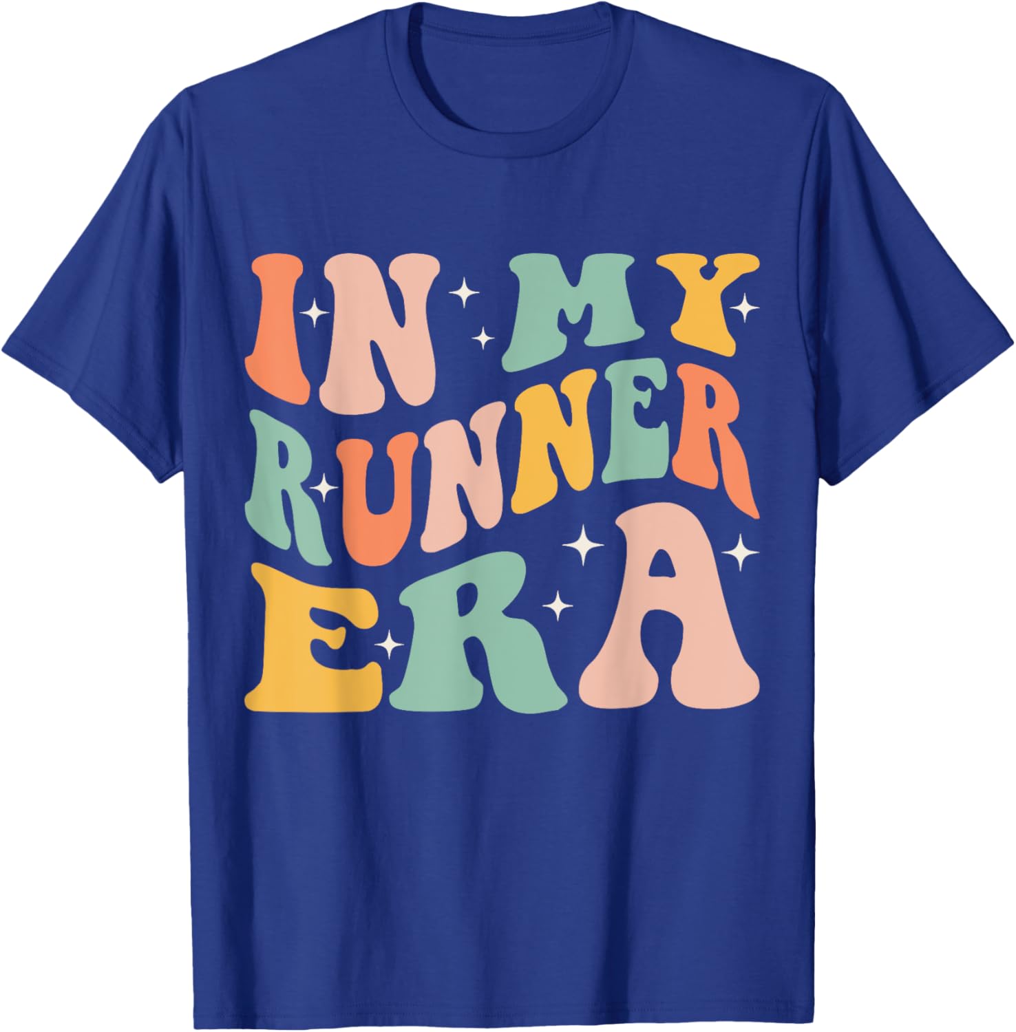 In My Runner Era Funny Running Marathon Groovy Running Mom T-Shirt - T-Shirt | Royal