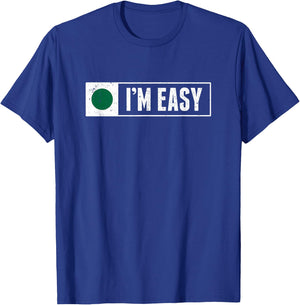 Funny I'm Easy Snowboard Ski Mountain Sign Retro Vintage T-Shirt - T-Shirt | Royal