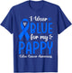 I Wear Blue For My Pappy Colon Cancer Awareness Family T-Shirt - T-Shirt | Royal