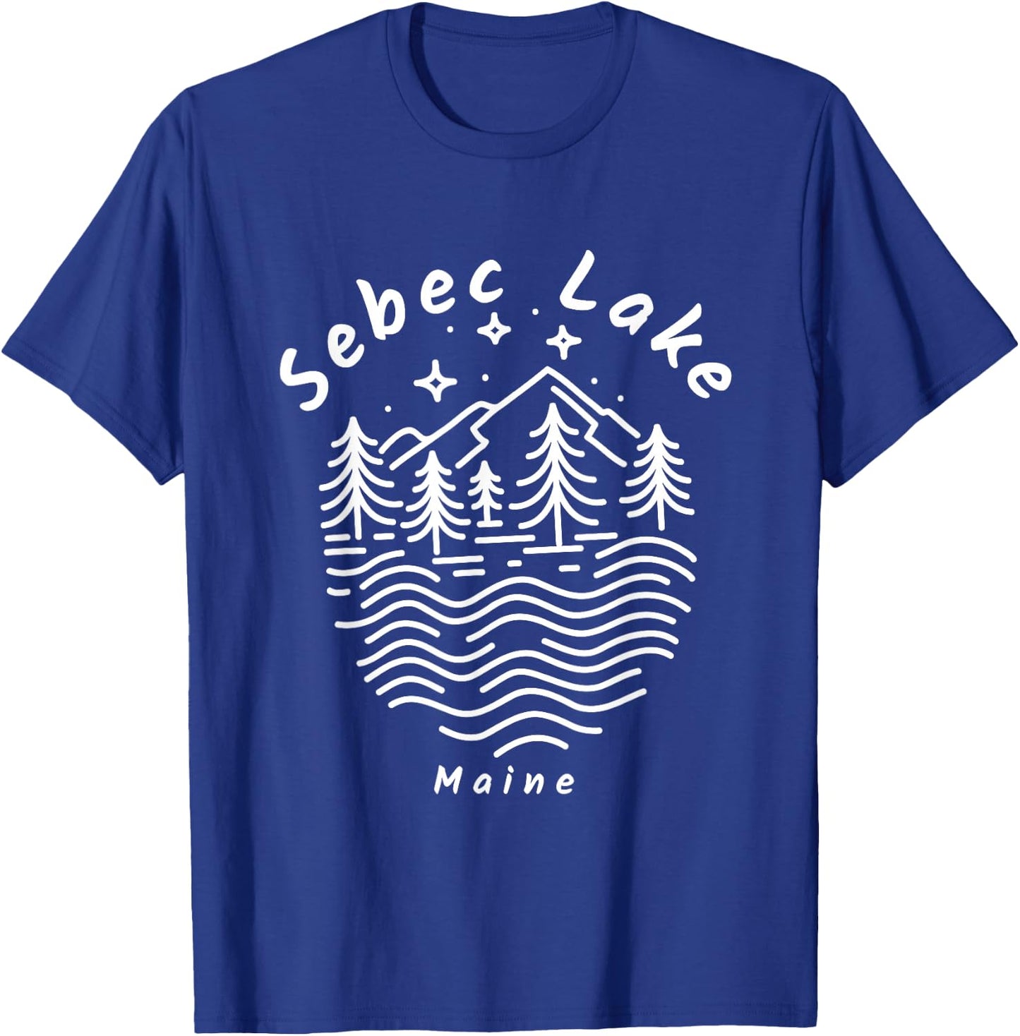 Sebec Lake Maine T-Shirt - T-Shirt | Royal