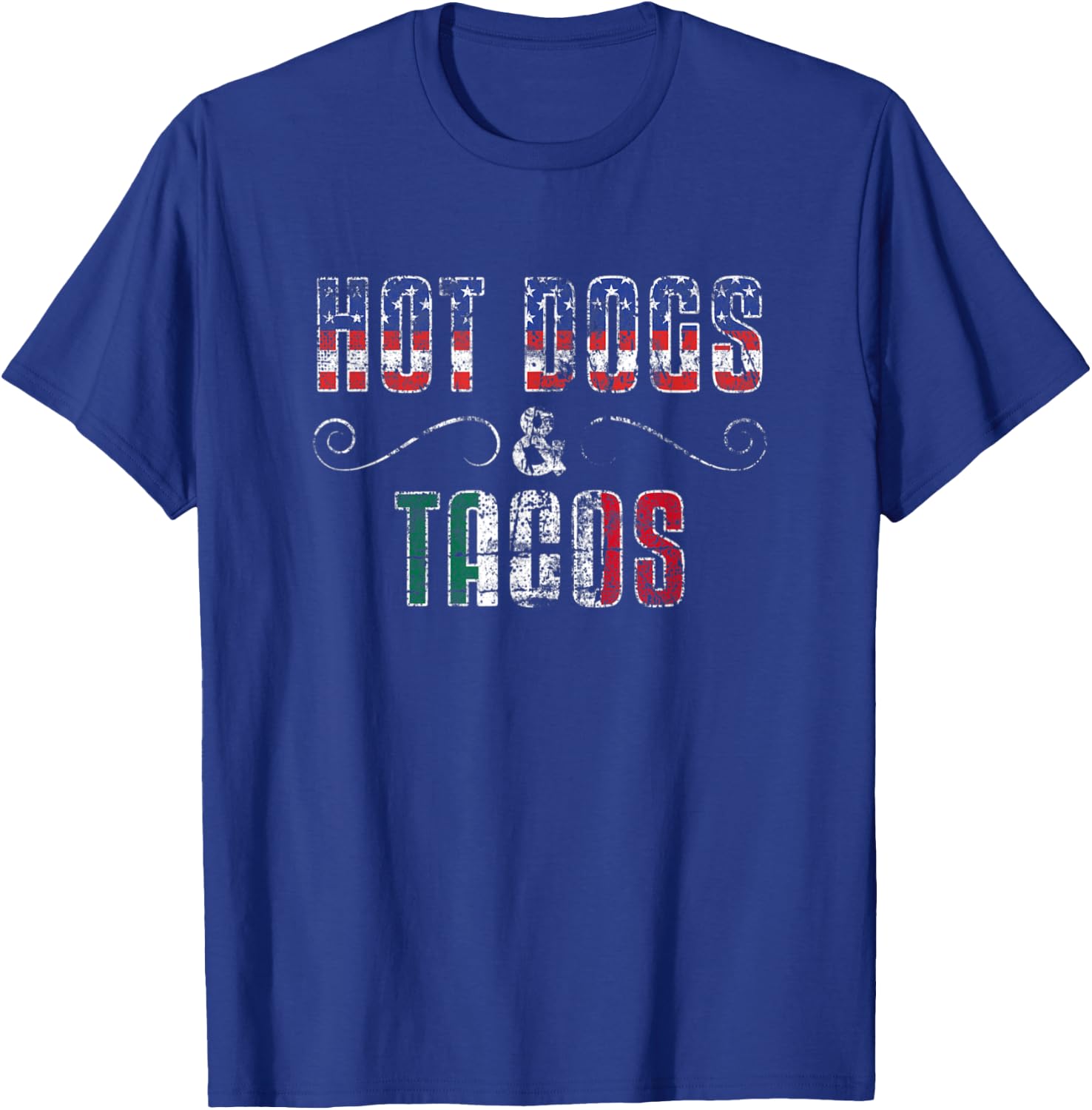 Hot Dogs & Tacos USA Mexico - Dual Citizenship T-Shirt - T-Shirt | Royal