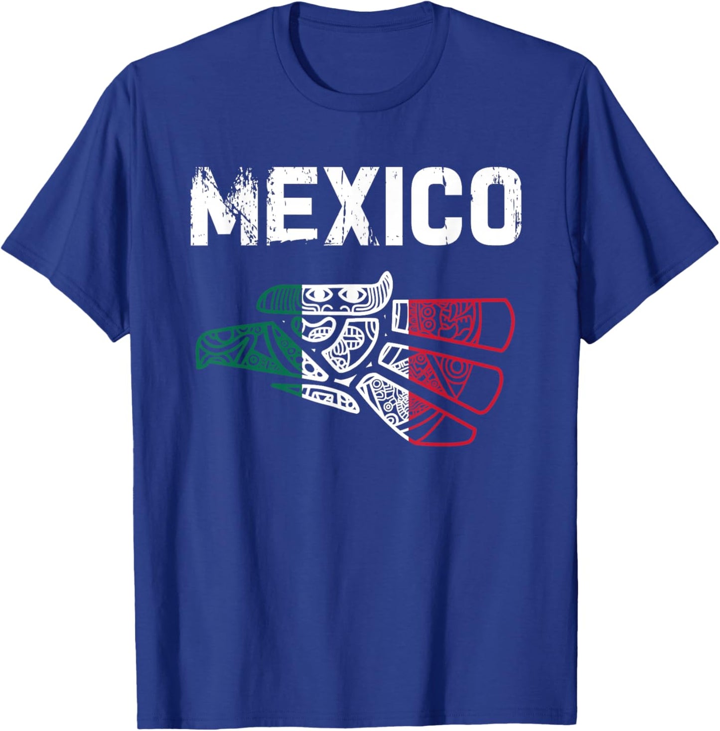 Mexico Vintage Mexican Flag Pride Hecho en Mexico Jersey T-Shirt - T-Shirt | Royal