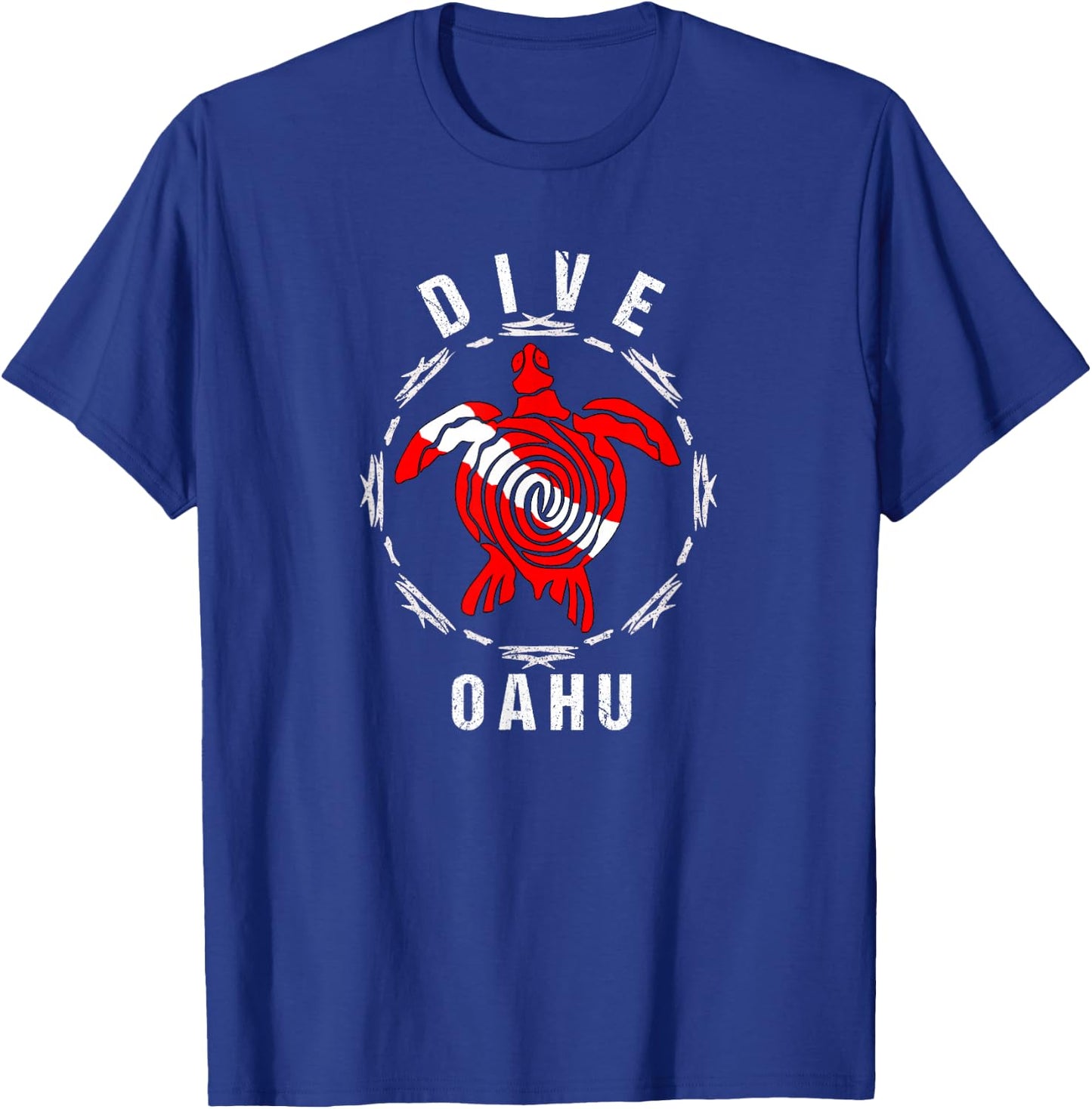 Dive Oahu Vintage Tribal Turtle Gift T-Shirt - T-Shirt | Royal