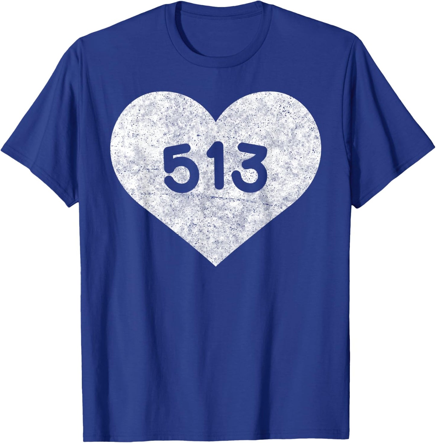 Ohio Area Code 513 Heart Shirt State Gift T-Shirt - T-Shirt | Royal