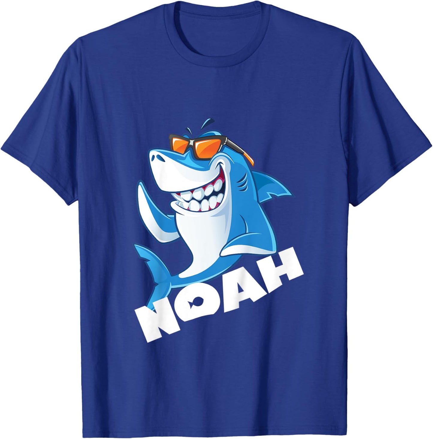 Kids Shark Name Noah Gift Boys T-Shirt - T-Shirt | Royal