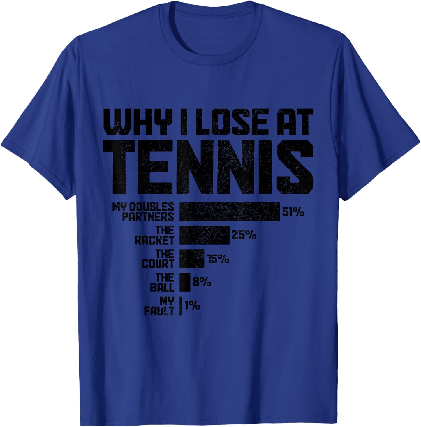 Tennis Player, Why I Lose Tennis Funny T-Shirt - T-Shirt | Royal