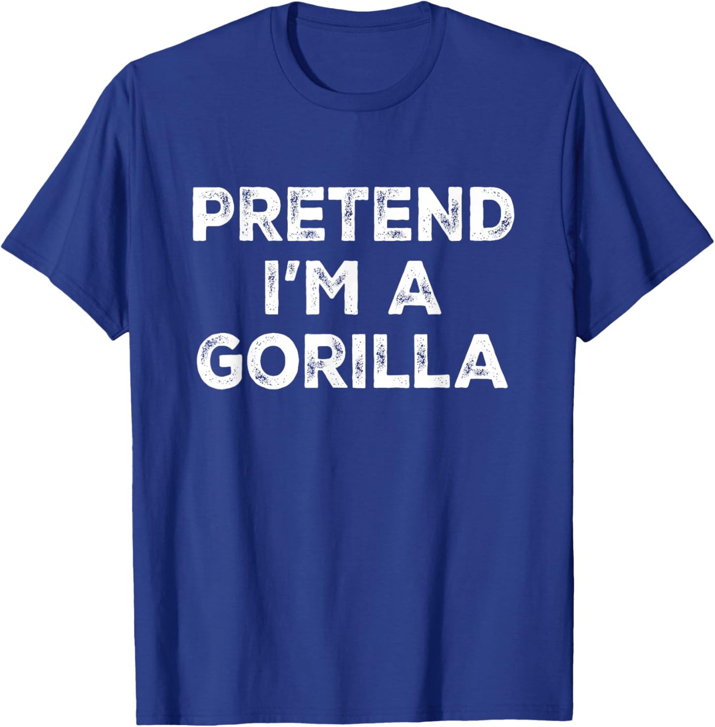 Pretend I'm A Gorilla Lazy Halloween Costume T-Shirt - T-Shirt | Royal