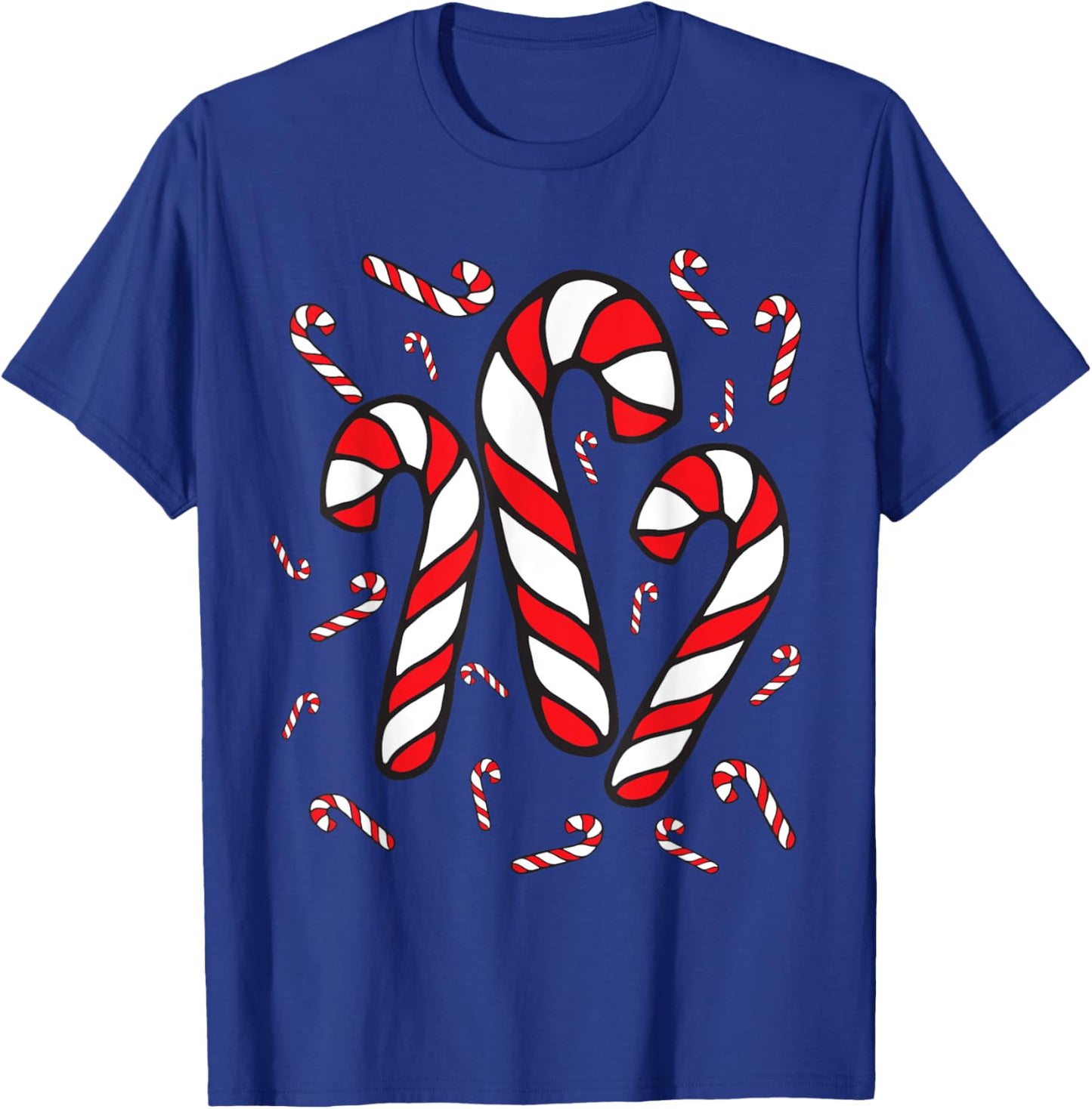 Candy Cane Crew Merry and Bright Red and White Candy Costume T-Shirt - T-Shirt | Royal