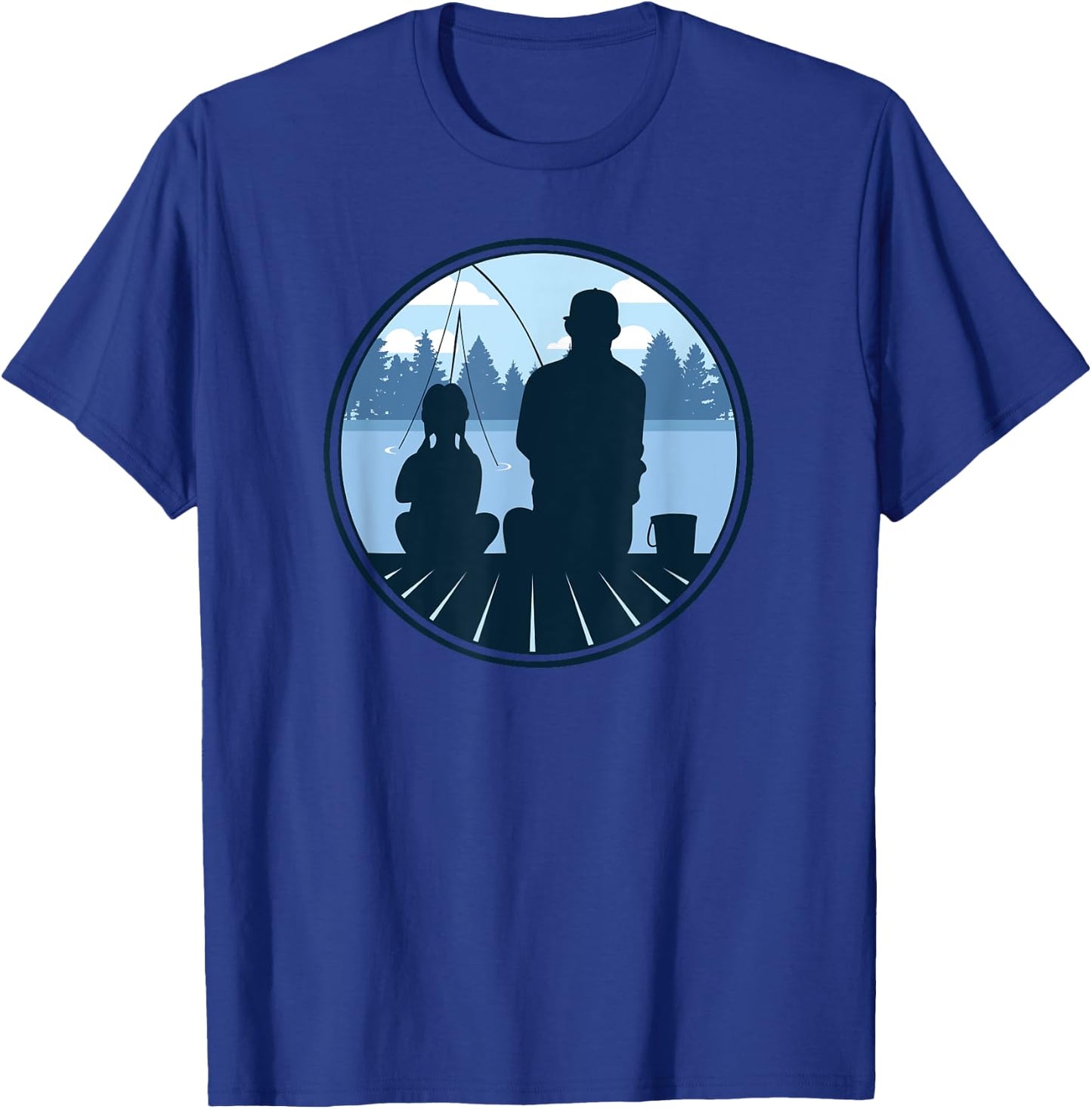 Father & Daughter Fishing T-Shirt - T-Shirt | Royal