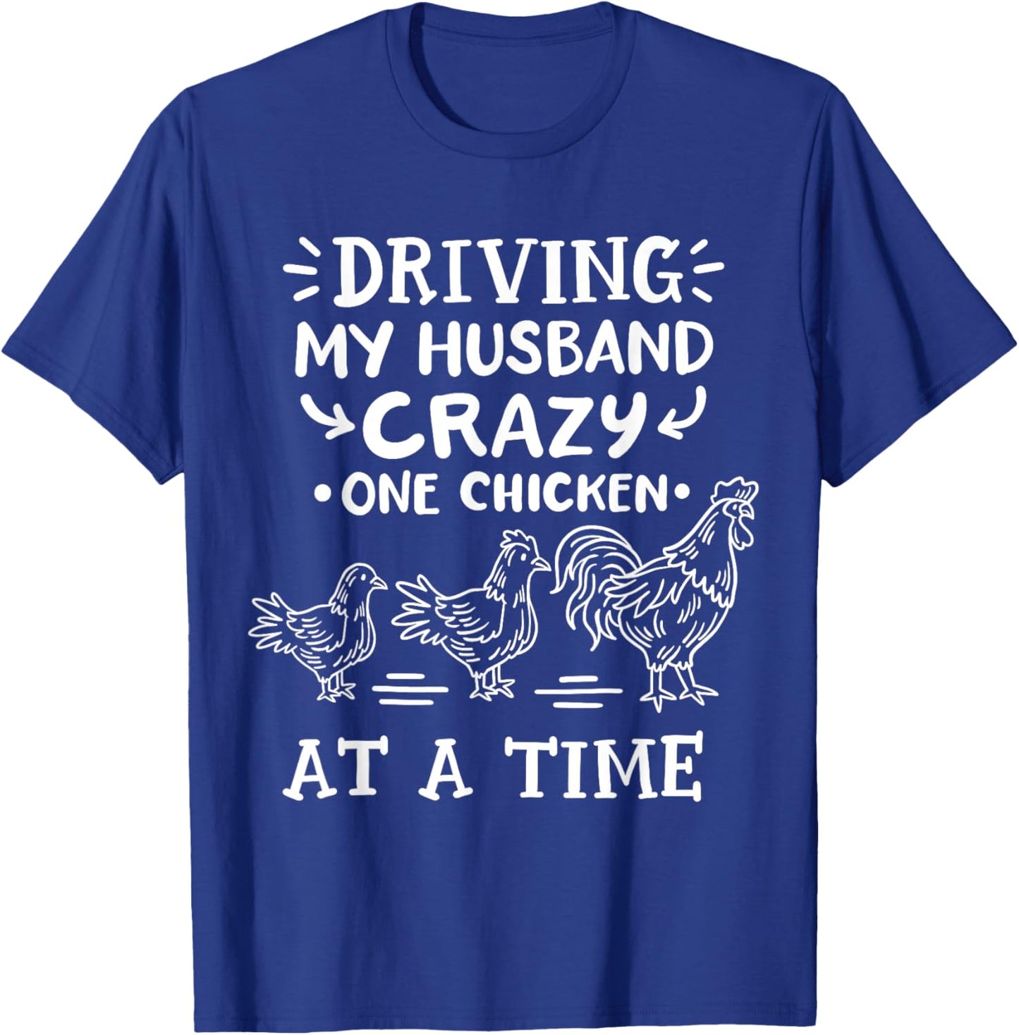 Crazy Chicken Lady Funny Chicken T-Shirt - T-Shirt | Royal