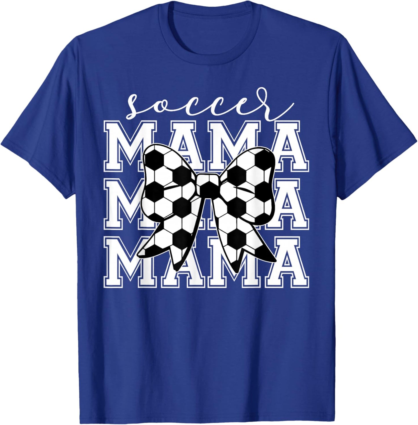Soccer Mama Retro Groovy Soccer Softball Mom T-Shirt - T-Shirt | Royal
