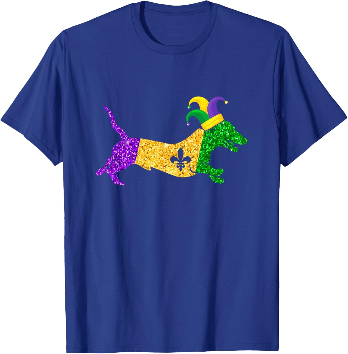 Funny Dachshund Dog Lover Cute Mardi Gras Carnival Women T-Shirt - T-Shirt | Royal