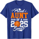 Proud Aunt Of A 2025 Senior Basketball Graduation T-Shirt - T-Shirt | Royal
