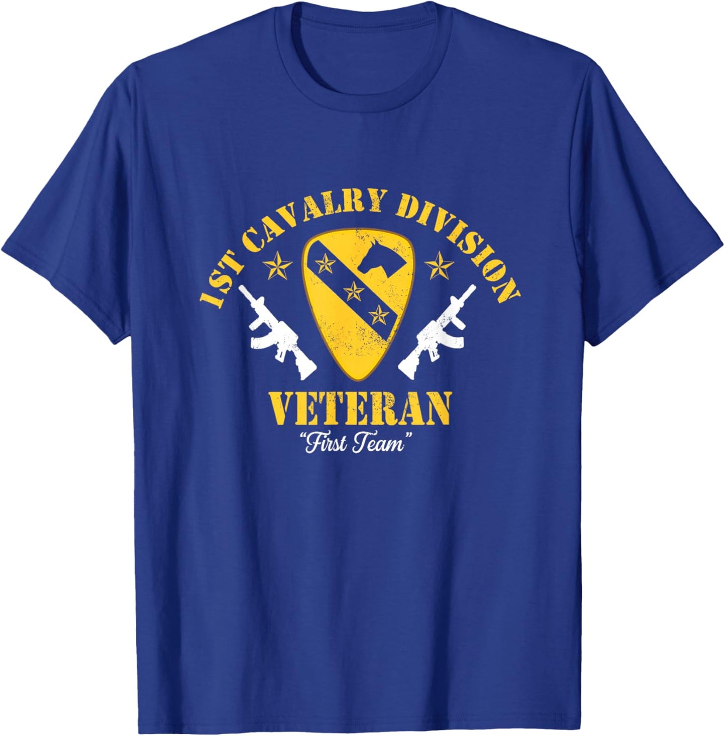 Vintage 1st Cavalry Division Veteran Patriotic Veterans Day T-Shirt - T-Shirt | Royal