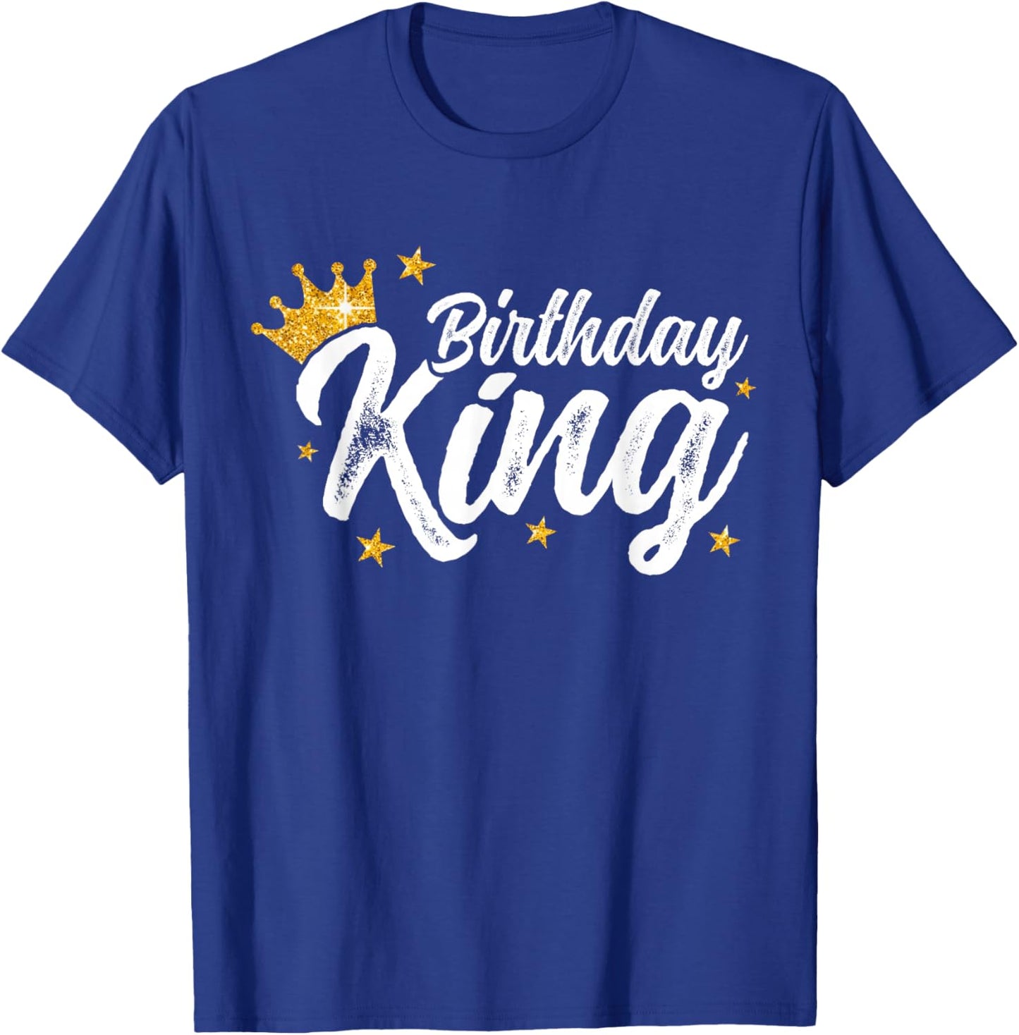Boys And Men Crown Birthday King T-Shirt - T-Shirt | Royal