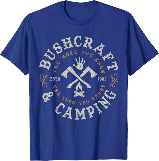 Camping BUSHCRAFT Survival Gifts & Shirts CO. T-Shirt - T-Shirt | Royal