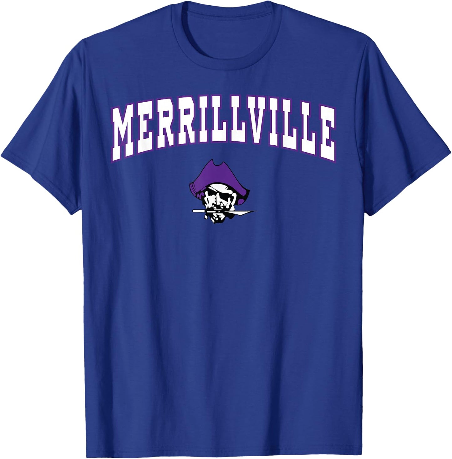Merrillville High School Pirates C2 T-Shirt - T-Shirt | Royal