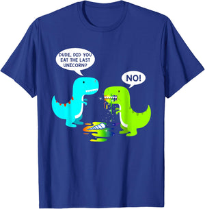 Funny Did You Eat The Last Unicorn Dinosaur Funny Halloween T-Shirt - T-Shirt | Royal