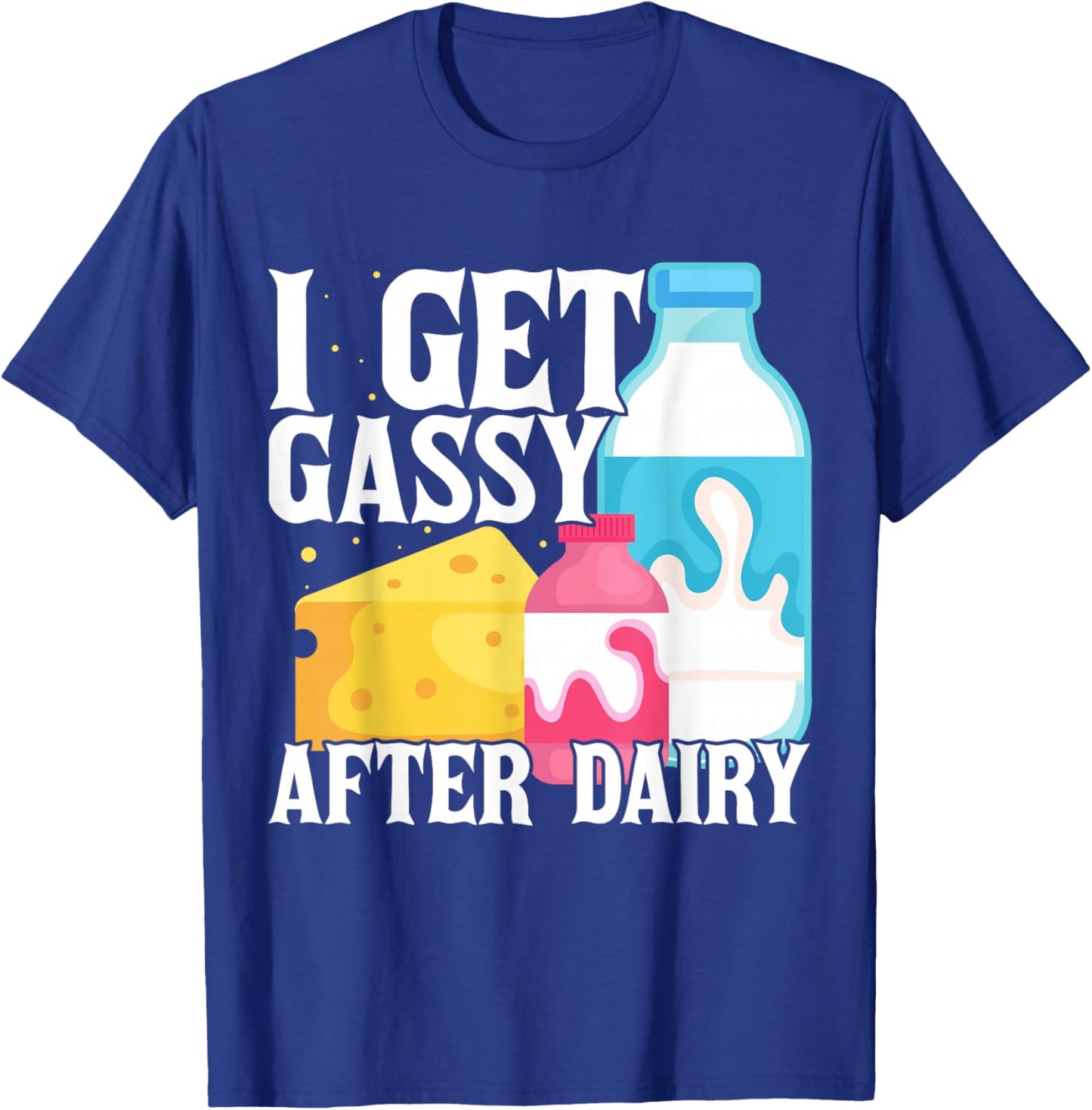 Funny Dairy Free Lactose Intolerant Milk T-Shirt - T-Shirt | Royal