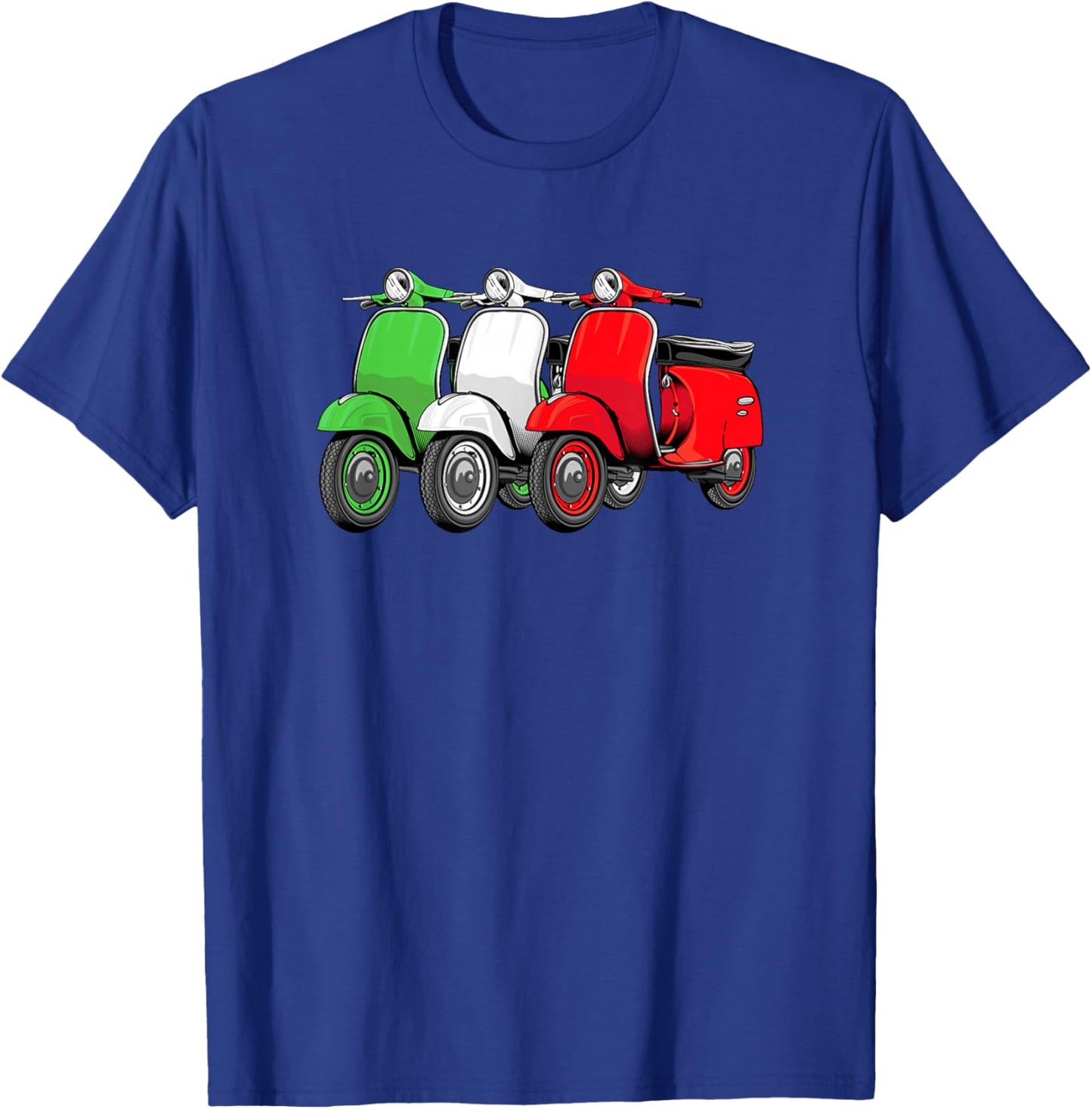 Scooter Bike Motorbike Scoot - Italy Flag Moped Scooter T-Shirt - T-Shirt | Royal
