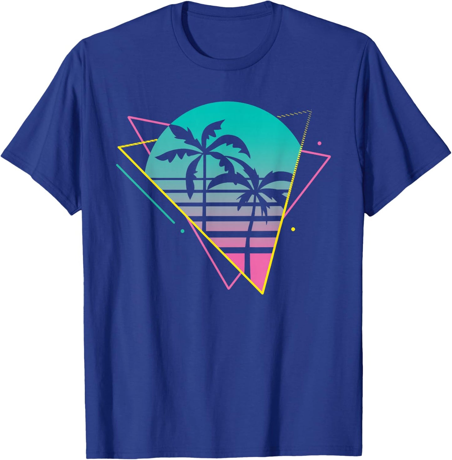 Vaporwave 80s 90s Retro Design - Retrowave Palm Trees T-Shirt - T-Shirt | Royal