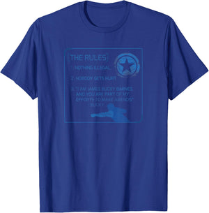 Marvel The Falcon and The Winter Soldier Bucky Barnes Rules T-Shirt - T-Shirt | Royal