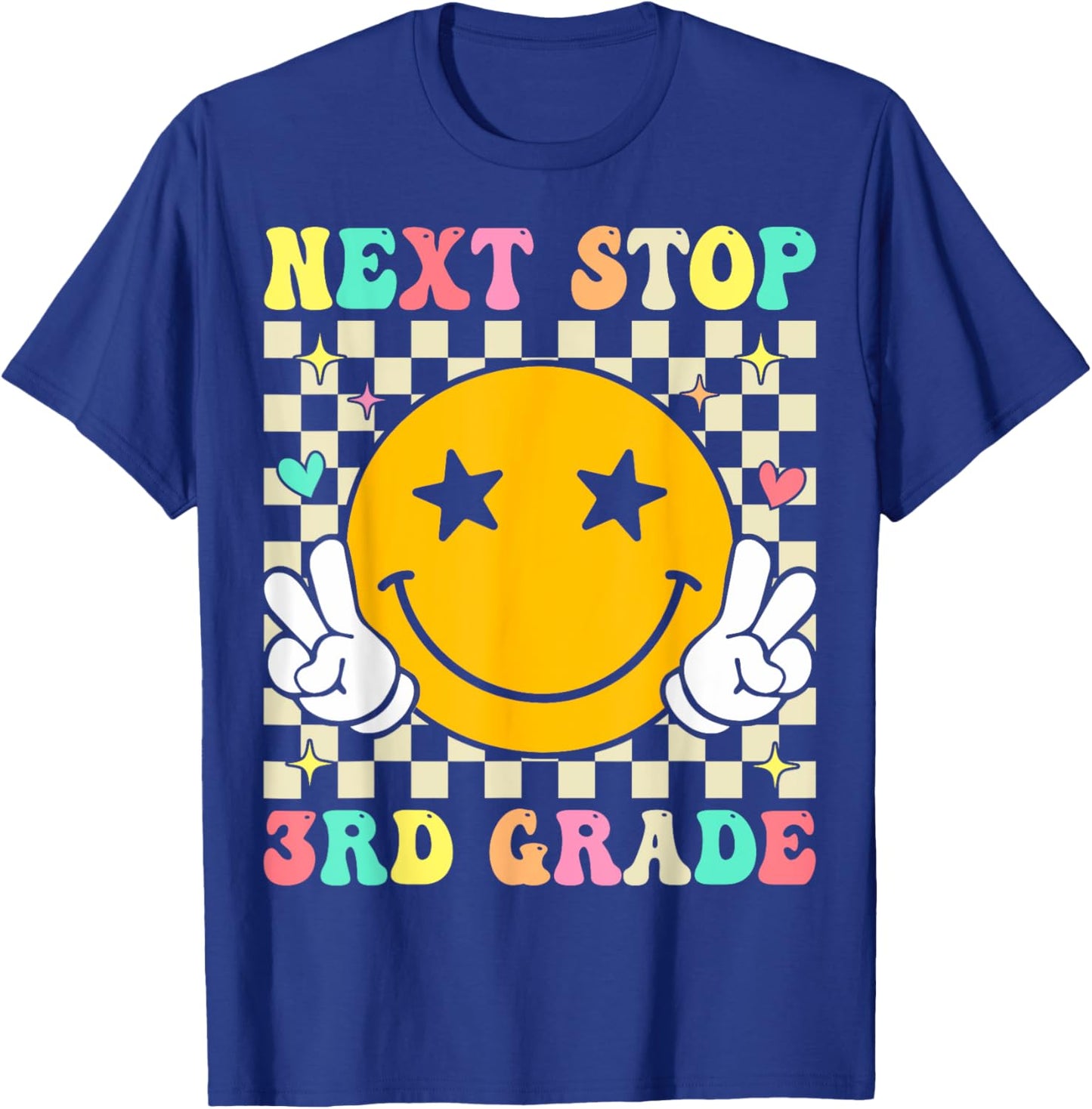 Groovy Next Stop 3rd Grade 2nd Grade Graduation 2025 T-Shirt - T-Shirt | Royal