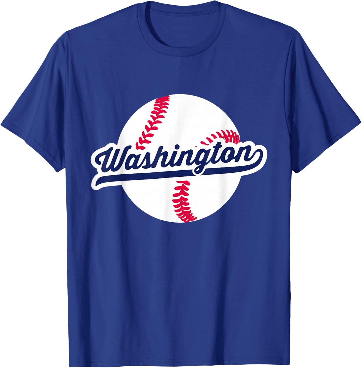Washington DC Baseball Vintage Pride Love City T-Shirt - T-Shirt | Royal