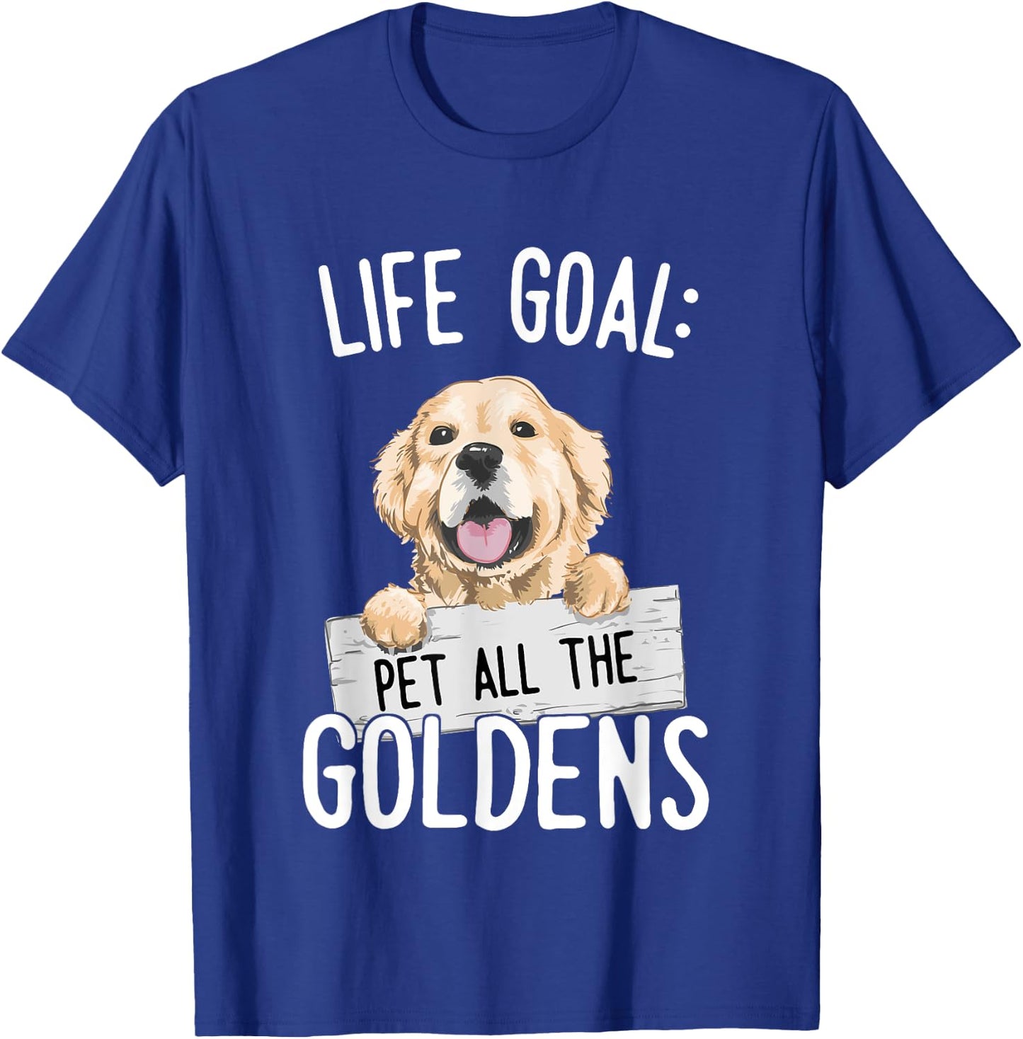 Pet all Goldens - Golden Retriever , Women and Kids T-Shirt - T-Shirt | Royal