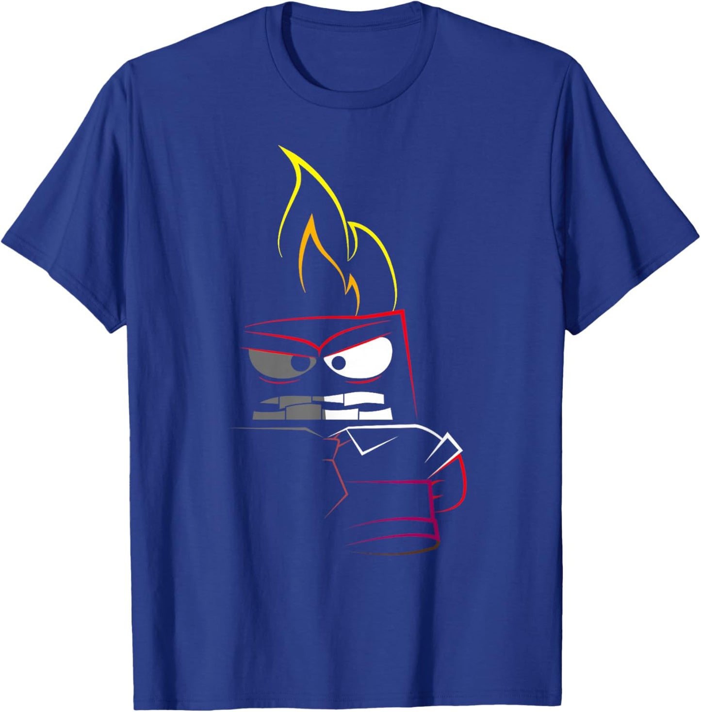 Disney Pixar Inside Out Fired Up Anger Outline Faded T-Shirt - T-Shirt | Royal
