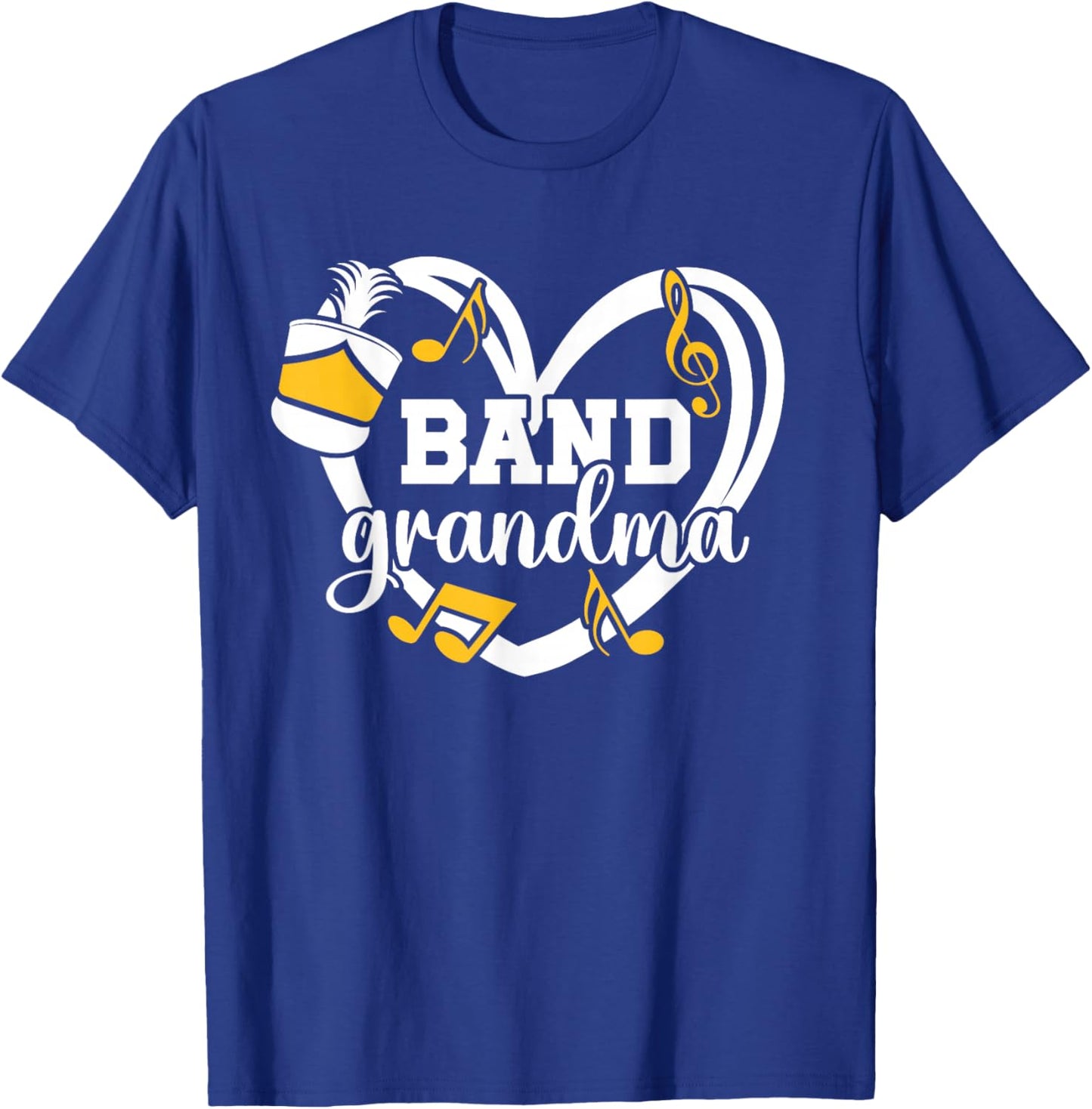 Band Grandma Heart Marching Band Grandma T-Shirt - T-Shirt | Royal