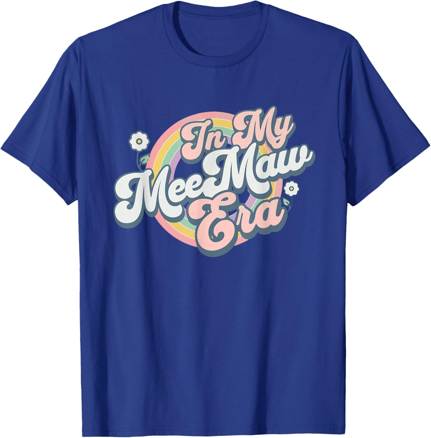 in My Meemaw Era Groovy Retro T-Shirt - T-Shirt | Royal