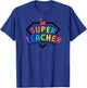 Super Teacher Power Team Teaching 100th Day Smarter School T-Shirt - T-Shirt | Royal